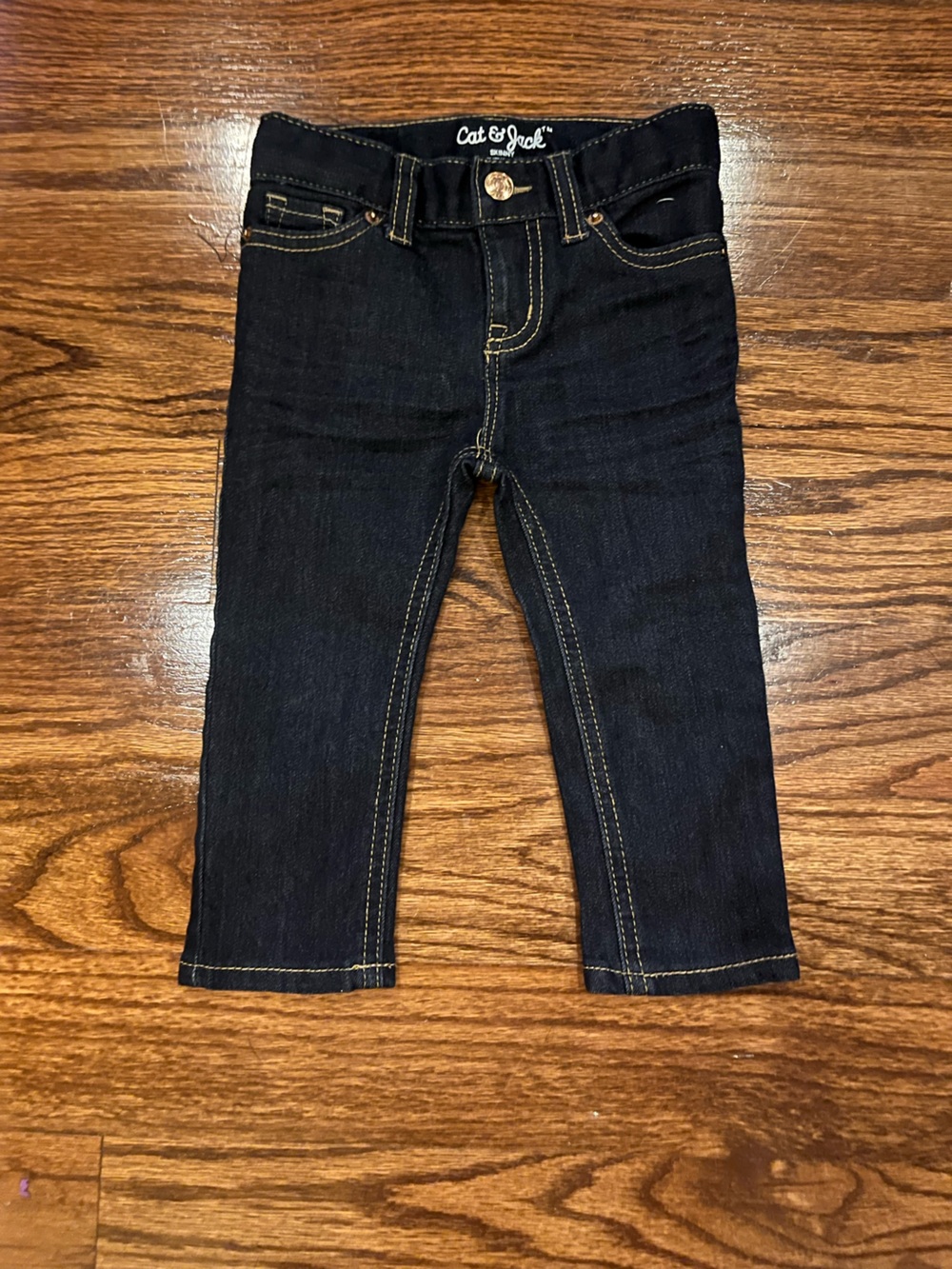 Cat & Jack Dark Indigo Jeans with Contrast Stitching